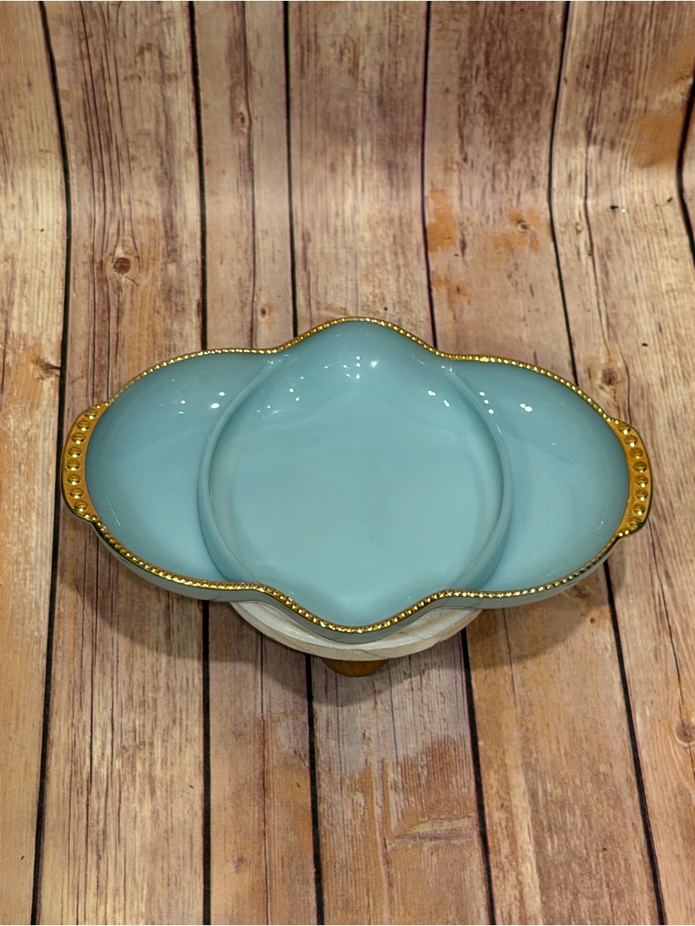Anchor Hocking Fire-King Turquoise/Delphite Blue Milk Glass - Dish